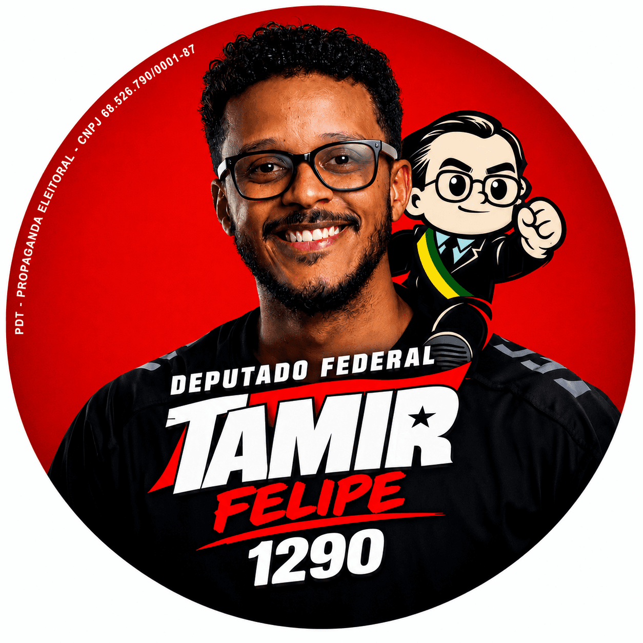 Adesivo Vermelho - Tamir e Getulinho