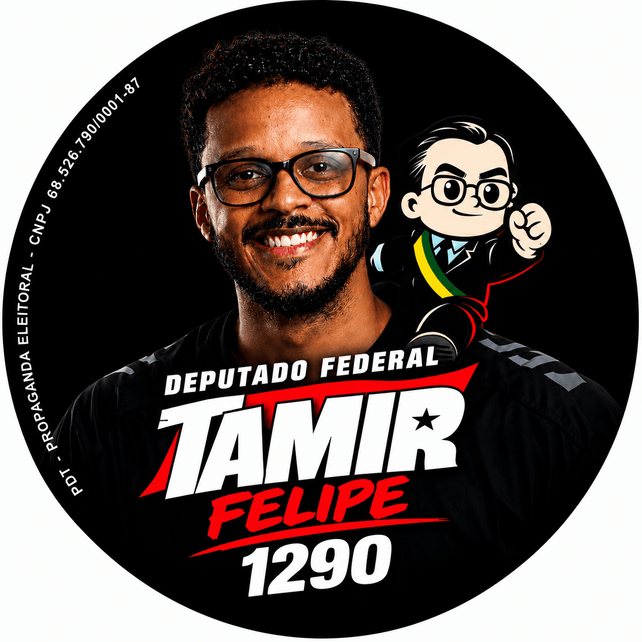 Adesivo Preto - Tamir e Getulinho